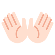 👐🏻 Emoji offene Hände: helle Hautfarbe Twitter Twemoji 12.1.