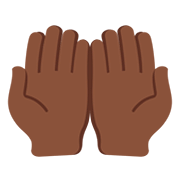 🤲🏿 Emoji Handflächen nach oben: dunkle Hautfarbe Twitter Twemoji 12.1.
