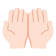 🤲🏻 Emoji Handflächen nach oben: helle Hautfarbe Twitter Twemoji 12.1.