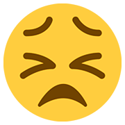 Emoji 😣 Faccina Perseverante su Twitter Twemoji 12.1.