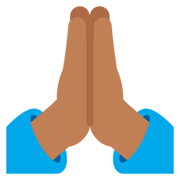 🙏🏾 Emoji Manos En Oración: Tono De Piel Oscuro Medio en Twitter Twemoji 12.1.