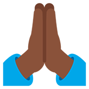 🙏🏿 Emoji Manos En Oración: Tono De Piel Oscuro en Twitter Twemoji 12.1.