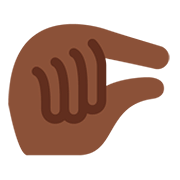 🤏🏿 Emoji Mão Beliscando: Pele Escura na Twitter Twemoji 12.1.