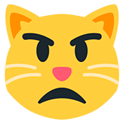 Emoji 😾 Gatto Imbronciato su Twitter Twemoji 12.1.
