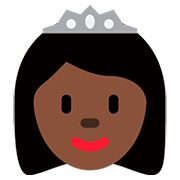 👸🏿 Emoji Princesa: Tono De Piel Oscuro en Twitter Twemoji 12.1.