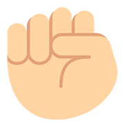 Emoji ✊🏼 Pugno: Carnagione Abbastanza Chiara su Twitter Twemoji 12.1.