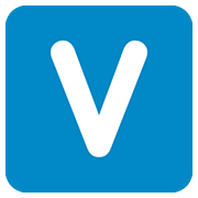 Emoji 🇻 Lettera simbolo indicatore regionale V su Twitter Twemoji 12.1.