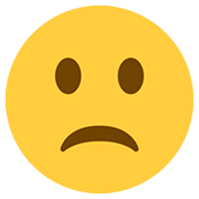 🙁 Emoji Cara Con El Ceño Ligeramente Fruncido en Twitter Twemoji 12.1.
