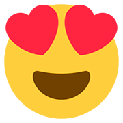 😍 Emoji Cara Sonriendo Con Ojos De Corazón en Twitter Twemoji 12.1.