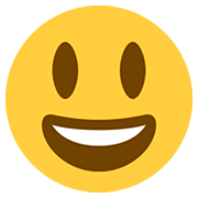 Emoji 😃 Faccina Con Un Gran Sorriso E Occhi Spalancati su Twitter Twemoji 12.1.