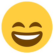 Emoji 😄 Faccina Con Sorriso E Occhi Sorridenti su Twitter Twemoji 12.1.