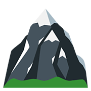 🏔️ Emoji Montaña Con Nieve en Twitter Twemoji 12.1.