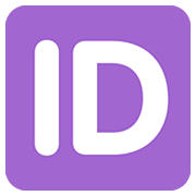 🆔 Emoji Großbuchstaben ID in lila Quadrat Twitter Twemoji 12.1.