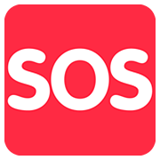 🆘 Emoji Botão SOS na Twitter Twemoji 12.1.