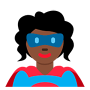 🦸🏿 Emoji Personaje De Superhéroe: Tono De Piel Oscuro en Twitter Twemoji 12.1.