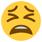 Emoji 😫 Faccina Stanca su Twitter Twemoji 12.1.
