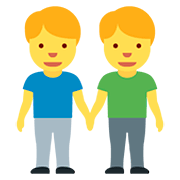 👬 Emoji Dois Homens De Mãos Dadas na Twitter Twemoji 12.1.