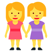 👭 Emoji Duas Mulheres De Mãos Dadas na Twitter Twemoji 12.1.