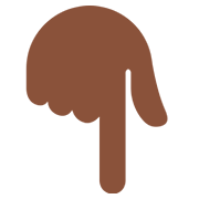 Emoji 👇🏿 Indice Abbassato: Carnagione Scura su Twitter Twemoji 12.1.