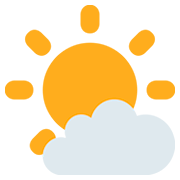 🌤️ Emoji Sol Detrás De Una Nube Pequeña en Twitter Twemoji 12.1.