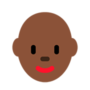 👩🏿‍🦲 Emoji Frau: dunkle Hautfarbe, Glatze Twitter Twemoji 12.1.