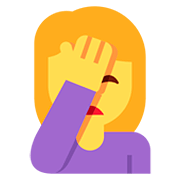 Emoji 🤦‍♀️ Donna Esasperata su Twitter Twemoji 12.1.