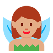 🧚🏽‍♀️ Emoji Mulher Fada: Pele Morena na Twitter Twemoji 12.1.