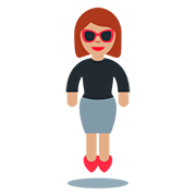 Emoji 🕴🏽‍♀️ La donna in giacca e cravatta levita: Carnagione Olivastra su Twitter Twemoji 12.1.