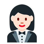 🤵🏻‍♀️ Emoji Frau im Smoking: helle Hautfarbe Twitter Twemoji 12.1.