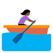 Emoji 🚣🏿‍♀️ Donna In Barca A Remi: Carnagione Scura su Twitter Twemoji 12.1.