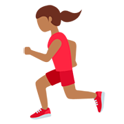 🏃🏾‍♀️ Emoji Mujer Corriendo: Tono De Piel Oscuro Medio en Twitter Twemoji 12.1.