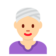 👳🏼‍♀️ Emoji Mujer Con Turbante: Tono De Piel Claro Medio en Twitter Twemoji 12.1.