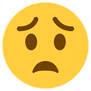 Emoji 😟 Faccina Preoccupata su Twitter Twemoji 12.1.