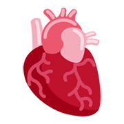 🫀 Emoji Corazón anatómico en Twitter Twemoji 13.0.1.