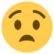 😧 Emoji Cara Angustiada en Twitter Twemoji 13.0.1.