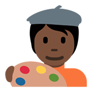 🧑🏿‍🎨 Emoji Künstler(in): dunkle Hautfarbe Twitter Twemoji 13.0.1.