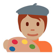 Emoji 🧑🏽‍🎨 Artista: Carnagione Olivastra su Twitter Twemoji 13.0.1.