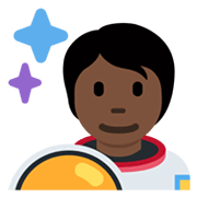🧑🏿‍🚀 Emoji Astronauta: Tono De Piel Oscuro en Twitter Twemoji 13.0.1.