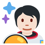 🧑🏻‍🚀 Emoji Astronaut(in): helle Hautfarbe Twitter Twemoji 13.0.1.