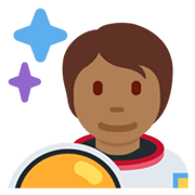 🧑🏾‍🚀 Emoji Astronauta: Tono De Piel Oscuro Medio en Twitter Twemoji 13.0.1.