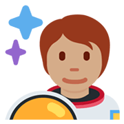 🧑🏽‍🚀 Emoji Astronaut(in): mittlere Hautfarbe Twitter Twemoji 13.0.1.