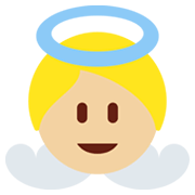 👼🏼 Emoji Bebé ángel: Tono De Piel Claro Medio en Twitter Twemoji 13.0.1.