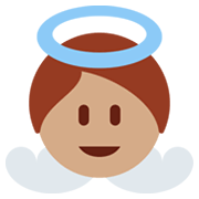 Emoji 👼🏽 Angioletto: Carnagione Olivastra su Twitter Twemoji 13.0.1.