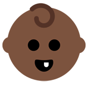 Emoji 👶🏿 Neonato: Carnagione Scura su Twitter Twemoji 13.0.1.