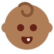 👶🏾 Emoji Bebê: Pele Morena Escura na Twitter Twemoji 13.0.1.