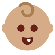 👶🏽 Emoji Bebé: Tono De Piel Medio en Twitter Twemoji 13.0.1.