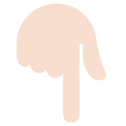 Emoji 👇🏻 Indice Abbassato: Carnagione Chiara su Twitter Twemoji 13.0.1.