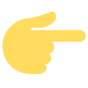 👉 Emoji Dorso De Mano Con índice A La Derecha en Twitter Twemoji 13.0.1.