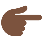 👉🏿 Emoji nach rechts weisender Zeigefinger: dunkle Hautfarbe Twitter Twemoji 13.0.1.
