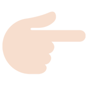 👉🏻 Emoji nach rechts weisender Zeigefinger: helle Hautfarbe Twitter Twemoji 13.0.1.